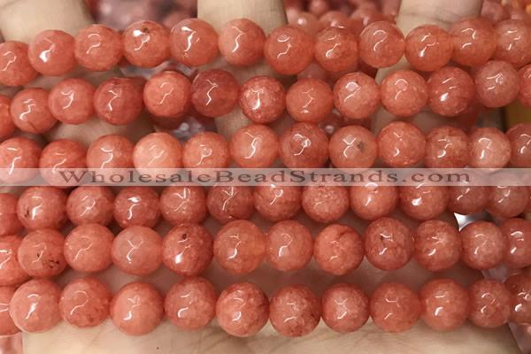 CCN6348 6mm, 8mm, 10mm, 12mm & 14mm faceted round candy jade beads