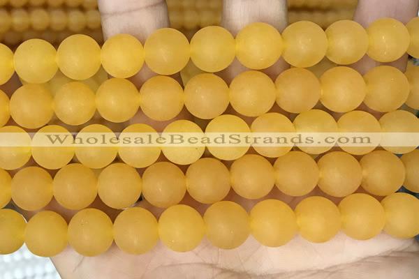 CCN6370 15.5 inches 6mm, 8mm, 10mm & 12mm round matte candy jade beads