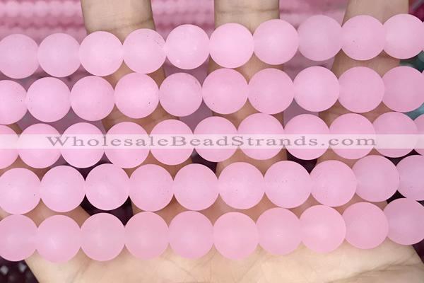 CCN6372 15.5 inches 6mm, 8mm, 10mm & 12mm round matte candy jade beads