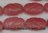 CCN681 15.5 inches 15*23mm carved oval candy jade beads wholesale