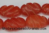 CCN682 15.5 inches 15*23mm carved oval candy jade beads wholesale