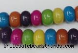 CCN722 15.5 inches 8*12mm rondelle candy jade beads wholesale