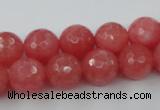 CCN753 15.5 inches 4mm faceted round candy jade beads wholesale