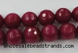 CCN774 15.5 inches 6mm faceted round candy jade beads wholesale