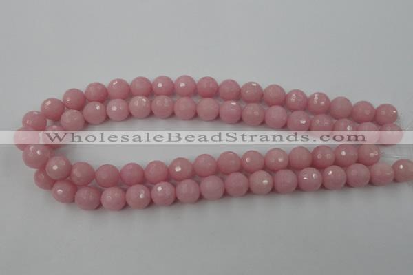 CCN820 15.5 inches 12mm faceted round candy jade beads wholesale