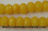 CCN908 15.5 inches 9*12mm faceted rondelle candy jade beads