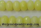 CCN919 15.5 inches 10*14mm faceted rondelle candy jade beads