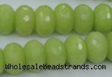 CCN923 15.5 inches 10*14mm faceted rondelle candy jade beads