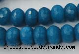 CCN925 15.5 inches 10*14mm faceted rondelle candy jade beads