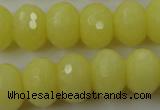 CCN932 15.5 inches 12*16mm faceted rondelle candy jade beads