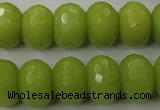 CCN935 15.5 inches 12*16mm faceted rondelle candy jade beads