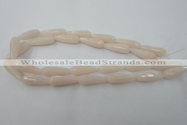 CCN981 15.5 inches 10*30mm faceted teardrop candy jade beads