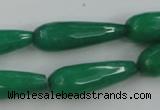 CCN986 15.5 inches 10*30mm faceted teardrop candy jade beads