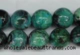 CCO145 15.5 inches 14mm round dyed natural chrysotine beads