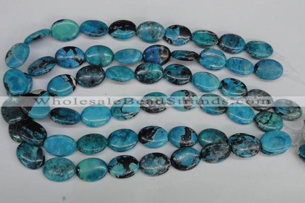 CCO180 15.5 inches 15*20mm oval dyed natural chrysotine beads