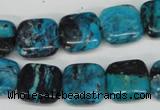 CCO185 15.5 inches 14*14mm square dyed natural chrysotine beads