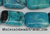 CCO194 15.5 inches 22*30mm rectangle dyed natural chrysotine beads