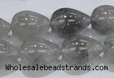 CCQ107 15.5 inches 15*20mm teardrop cloudy quartz beads wholesale