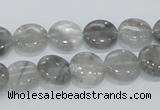 CCQ117 15.5 inches 12mm coin cloudy quartz beads wholesale