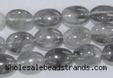 CCQ145 15.5 inches 10*14mm oval cloudy quartz beads wholesale