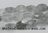 CCQ152 15.5 inches 8*12mm faceted oval cloudy quartz beads wholesale