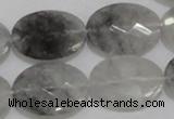 CCQ156 15.5 inches 18*25mm faceted oval cloudy quartz beads wholesale