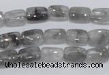 CCQ174 15.5 inches 8*12mm rectangle cloudy quartz beads wholesale