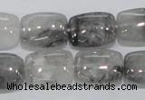 CCQ176 15.5 inches 13*18mm rectangle cloudy quartz beads wholesale