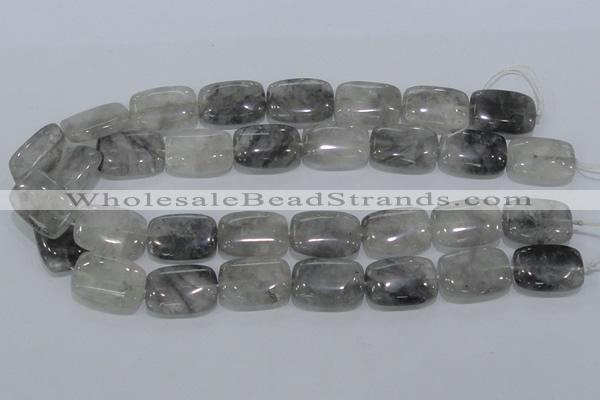 CCQ178 15.5 inches 18*25mm rectangle cloudy quartz beads wholesale