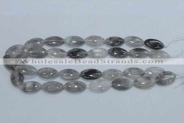 CCQ222 15.5 inches 15*25mm horse eye cloudy quartz beads wholesale