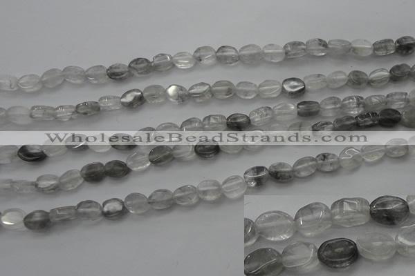 CCQ242 15.5 inches 4*6mm oval cloudy quartz beads wholesale