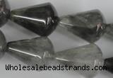 CCQ340 15.5 inches 18*25mm teardrop cloudy quartz beads wholesale