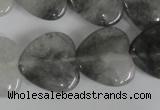 CCQ384 15.5 inches 20*20mm heart cloudy quartz beads wholesale