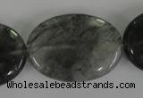 CCQ393 15.5 inches 25*35mm oval cloudy quartz beads wholesale