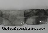 CCQ432 15.5 inches 18*25mm rectangle cloudy quartz beads wholesale