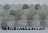 CCQ560 15.5 inches 4mm round matte cloudy quartz beads wholesale