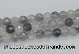 CCQ58 15.5 inches 6mm faceted round cloudy quartz beads wholesale