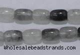 CCQ80 15.5 inches 8*12mm column cloudy quartz beads wholesale