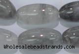 CCQ84 15.5 inches 15*30mm rice cloudy quartz beads wholesale