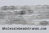 CCQ88 15.5 inches 4*7mm faceted rice cloudy quartz beads wholesale