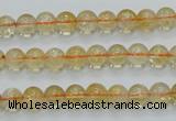 CCR02 15.5 inches 7mm round natural citrine gemstone beads wholesale