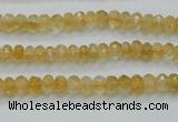 CCR07 15.5 inches 4*6mm faceted rondelle natural citrine gemstone beads