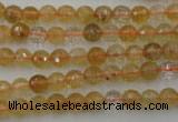 CCR151 15.5 inches 6mm faceted round natural citrine gemstone beads