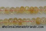 CCR161 15.5 inches 5*8mm faceted rondelle natural citrine beads