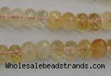 CCR162 15.5 inches 7*10mm faceted rondelle natural citrine beads