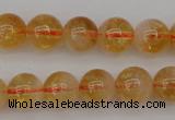 CCR166 15.5 inches 8mm round natural citrine beads wholesale