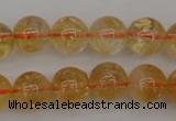 CCR167 15.5 inches 10mm round natural citrine beads wholesale