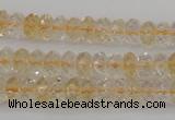 CCR172 15.5 inches 4*6mm faceted rondelle natural citrine beads