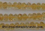 CCR173 15.5 inches 4*6mm faceted rondelle natural citrine beads