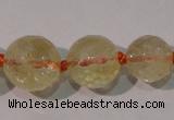 CCR210 15.5 inches 6mm - 14mm faceted round natural citrine beads